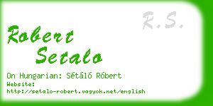 robert setalo business card